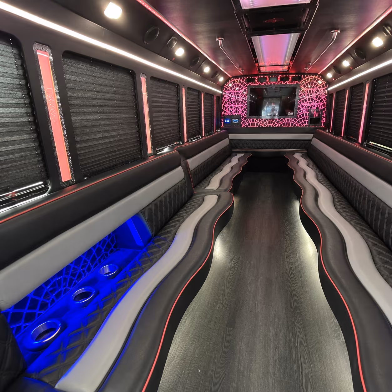 Flagstaff Wedding Transportation party bus interior