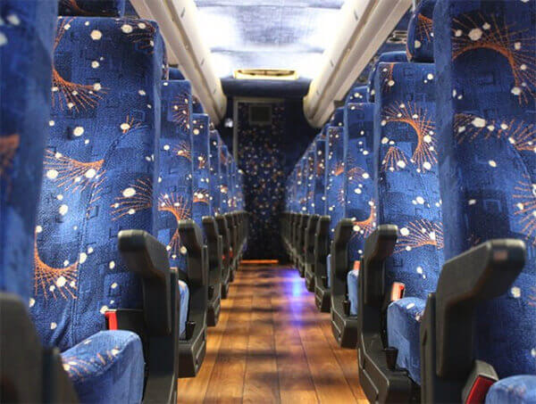 Mesa 50 passenger Charter Bus Interior