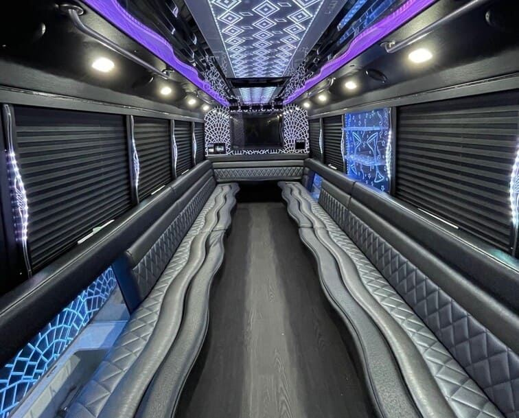 Glendale 30 Passenger Party Bus White Interior