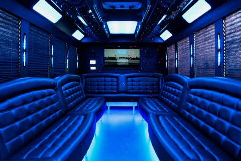 Glendale 36 Passenger Party Bus Interior
